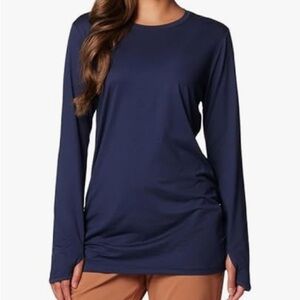 Columbia Women’s Leslie Falls long sleeve shirt, blue, size XL